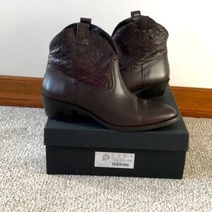 Brown Leather Ankle Boots